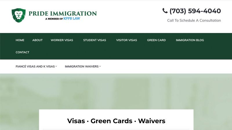 Pride Immigration Desktop Screenshot portfolio item