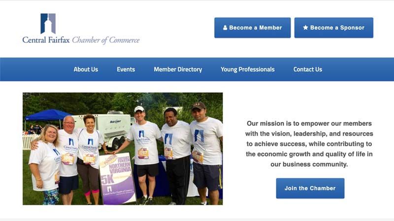 Central Fairfax Chamber of Commerce Desktop Screenshot portfolio item