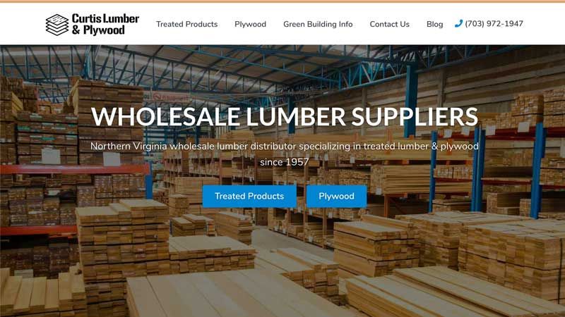 Curtis Lumber and Plywood Desktop Screenshot portfolio item