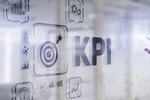 key performance indicator business internet technology concept on virtual screen