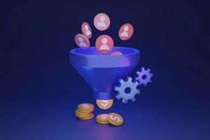 lead generation as online customer marketing tool 3D illustration concept