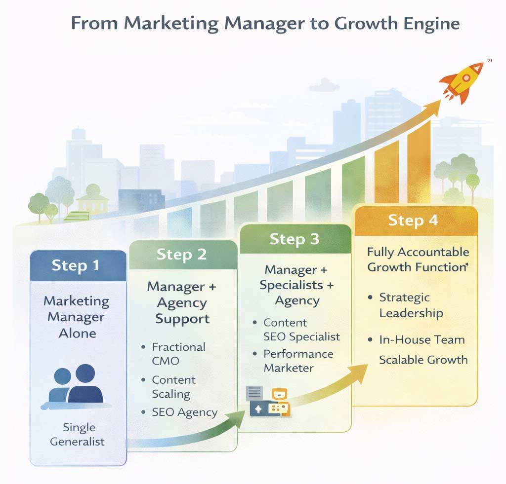 Marketing Teams Growth Journey Infographic
