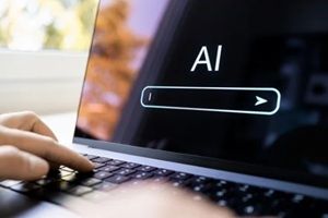 ai generate content with prompt in laptop