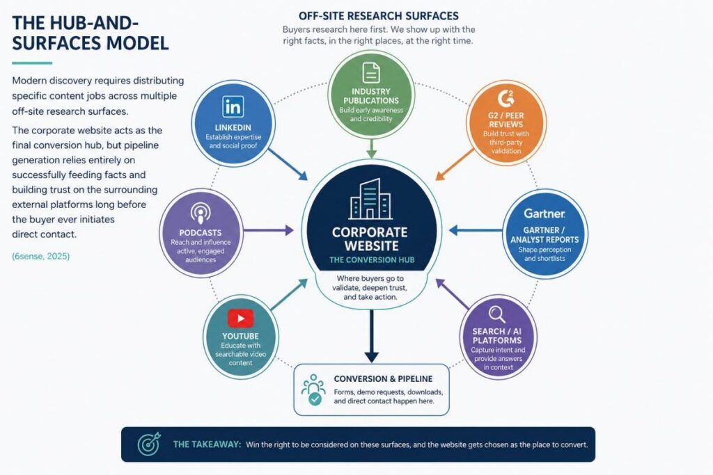 the hub-and-surfaces model